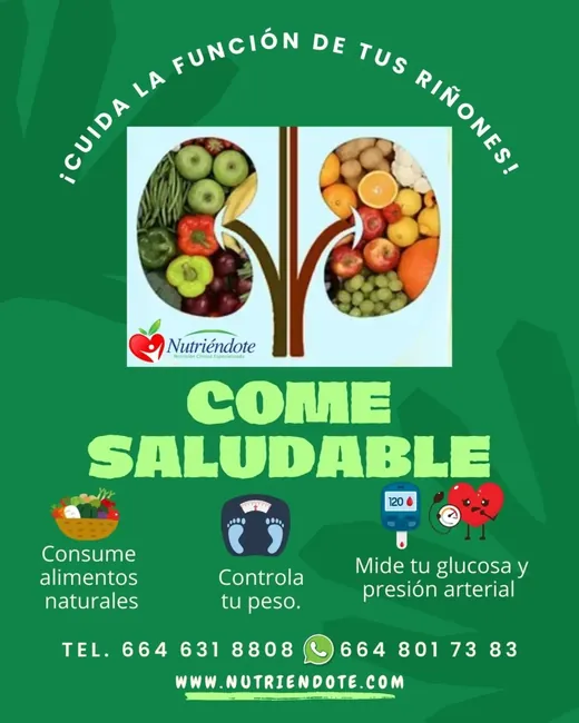 Cuida la función de tus riñones: come saludable