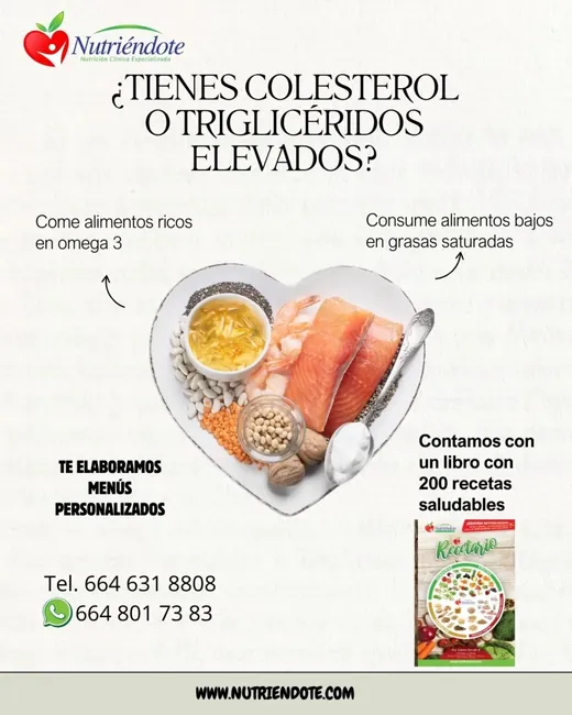 ¿Colesterol o triglicéridos elevados? Menús personalizados