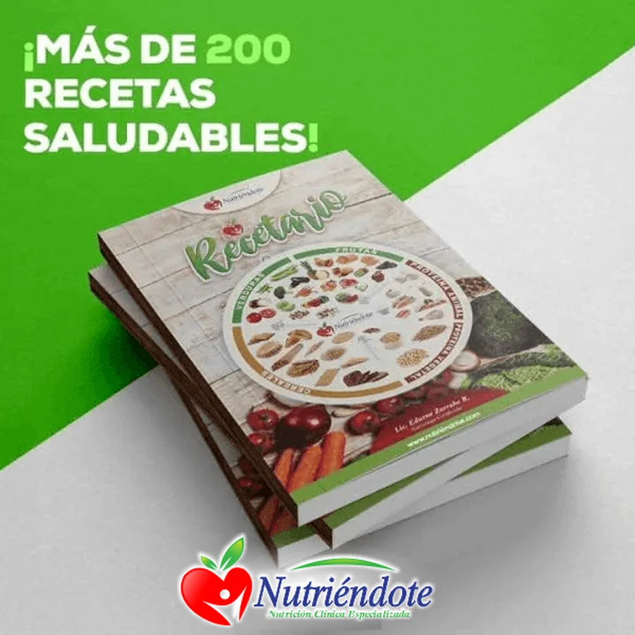 Ejemplares impresos del Recetario Nutriéndote con más de 200 recetas saludables
